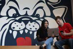 student with staff