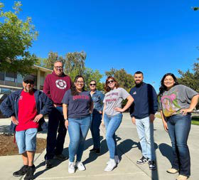 employees standing outside