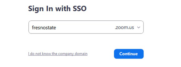 Sign in with SSO option for Zoom login page