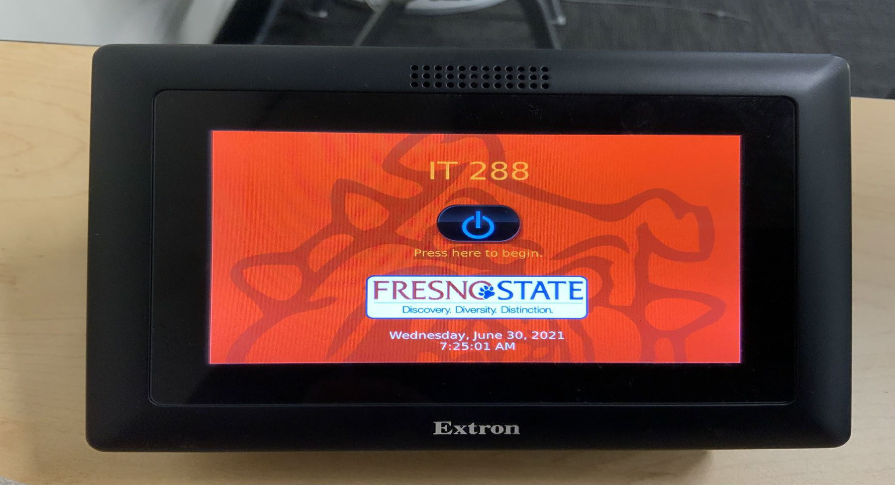 Digital Control Panel showing power on button