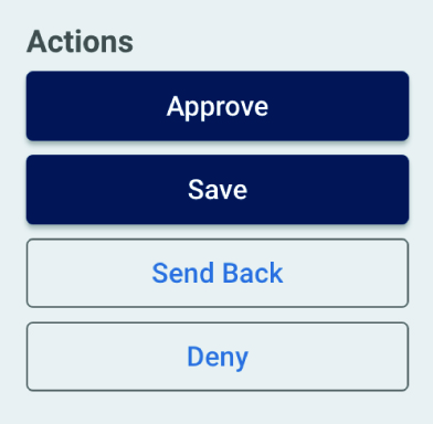 availble actions on a form