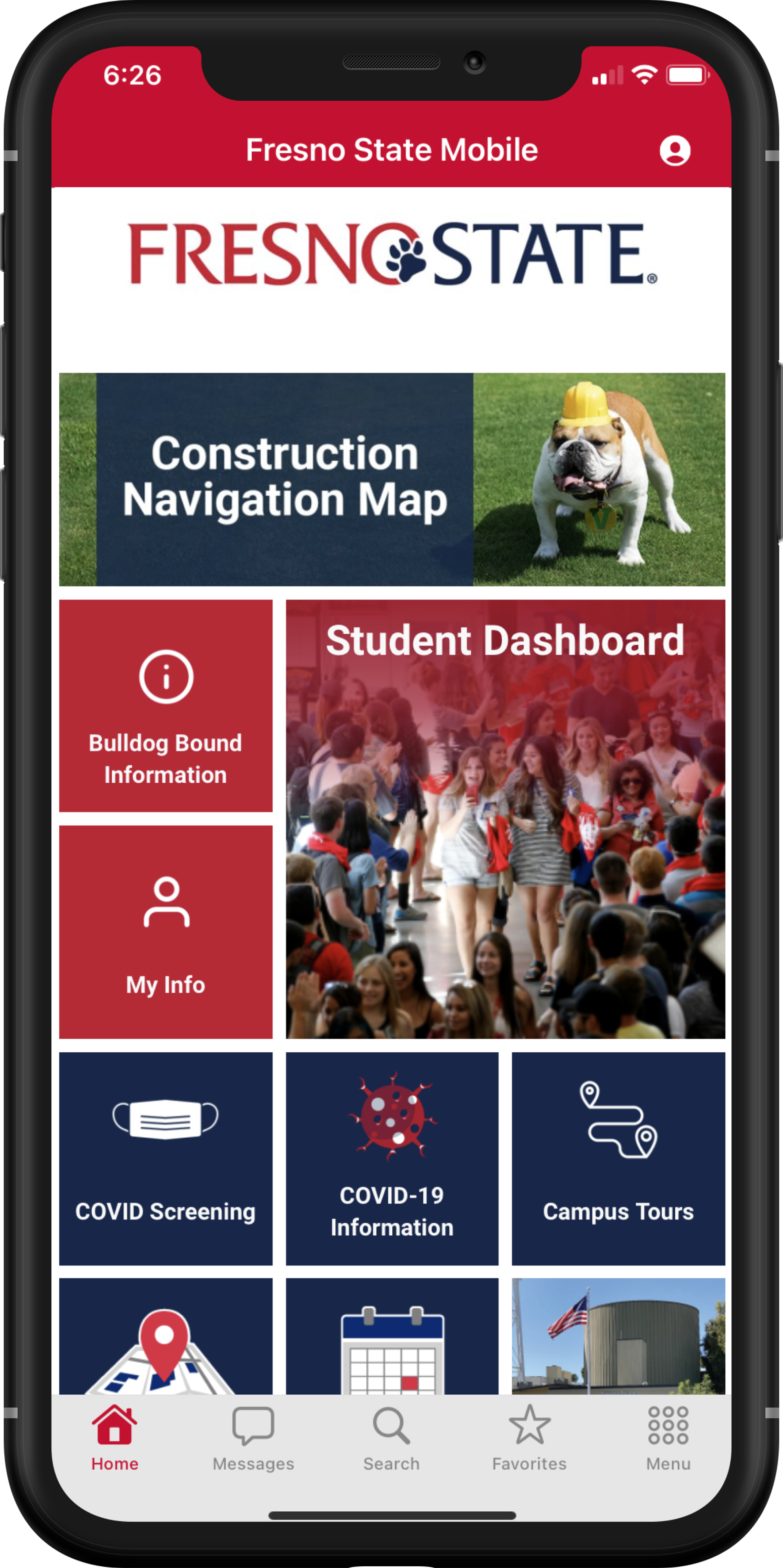 mobile app student dashboard screen