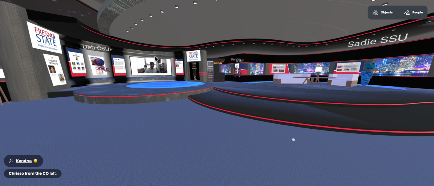 screenshot of the lobby of Hubs XR Virtual Reality