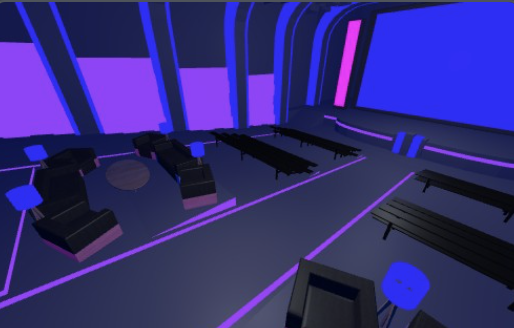 screenshot of the VR world of CSU Cafe - Technology