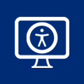Accessibilty Logo in computer monitor