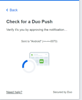 check for duo push verification 