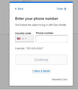enter your phone number authentication