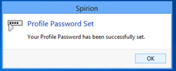 spirion password set